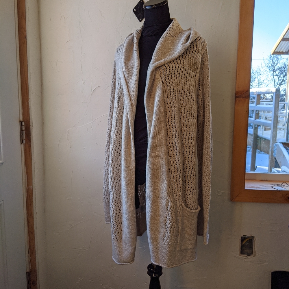 Eddie Bauer knit maxi cardigan